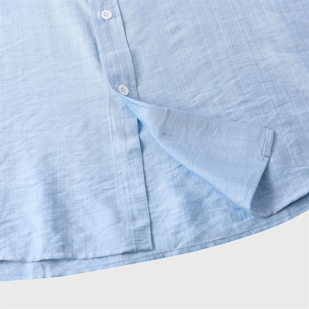 Men's Cotton And Linen Texture Comfortable Casual Daily Short-sleeved Shirt