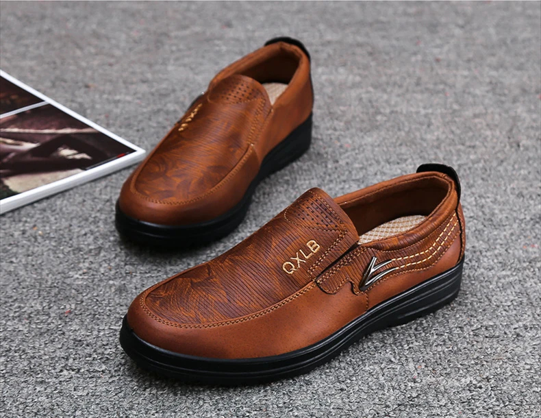 Men Microfiber Fabric Comfy Soft Flat Casual Shoes