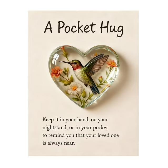 🎁 A Pocket Hug|A pocket-sized plush toy with a heart design, includes a greeting card, a perfect gift for friends, sisters, and brothers.