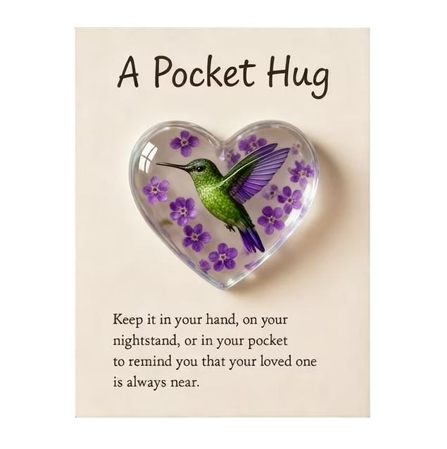 🎁 A Pocket Hug|A pocket-sized plush toy with a heart design, includes a greeting card, a perfect gift for friends, sisters, and brothers.
