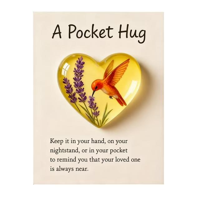 🎁 A Pocket Hug|A pocket-sized plush toy with a heart design, includes a greeting card, a perfect gift for friends, sisters, and brothers.