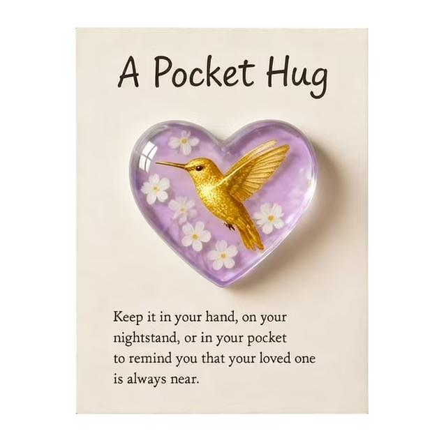 🎁 A Pocket Hug|A pocket-sized plush toy with a heart design, includes a greeting card, a perfect gift for friends, sisters, and brothers.