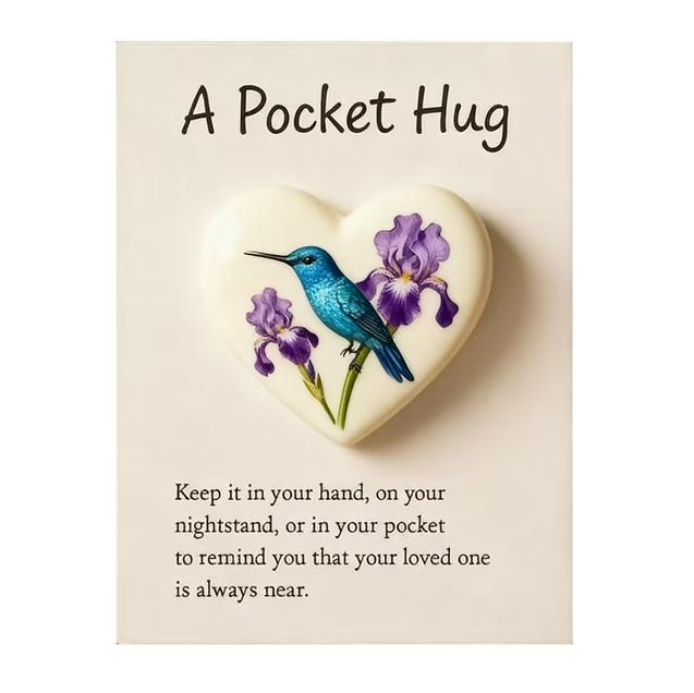 🎁 A Pocket Hug|A pocket-sized plush toy with a heart design, includes a greeting card, a perfect gift for friends, sisters, and brothers.