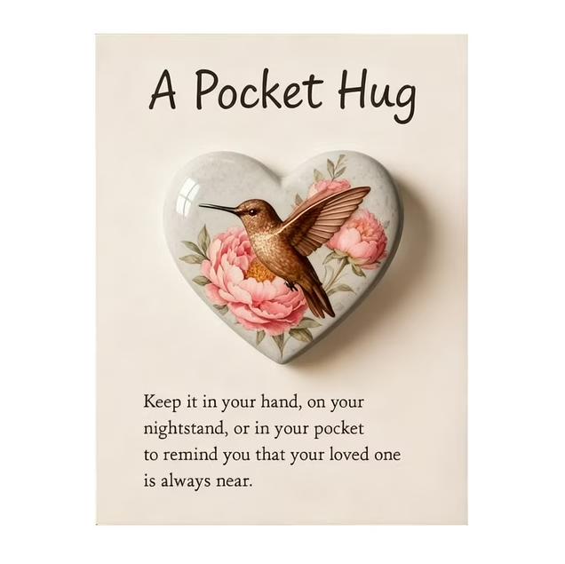 🎁 A Pocket Hug|A pocket-sized plush toy with a heart design, includes a greeting card, a perfect gift for friends, sisters, and brothers.