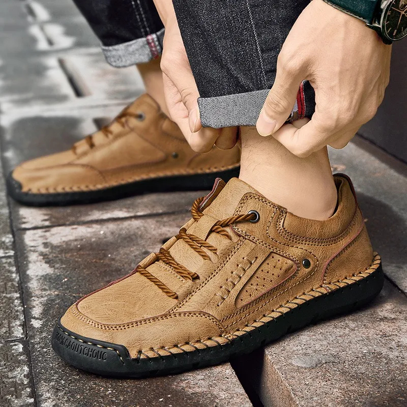 Men's Waterproof Protective Lightweight Cushioned Roomy Fit Pressure-Relief Safety Hiking Shoes