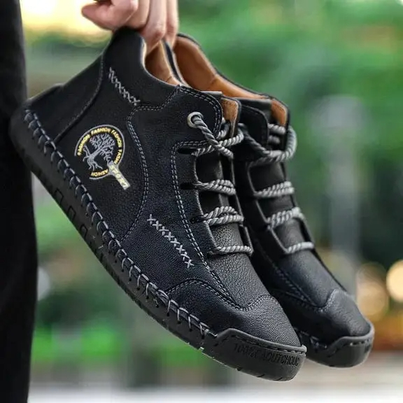 ⏰Limited Time Deal – 50% Off! Men's Vintage Hand - Stitched Comfortable Soft Leather Shoes