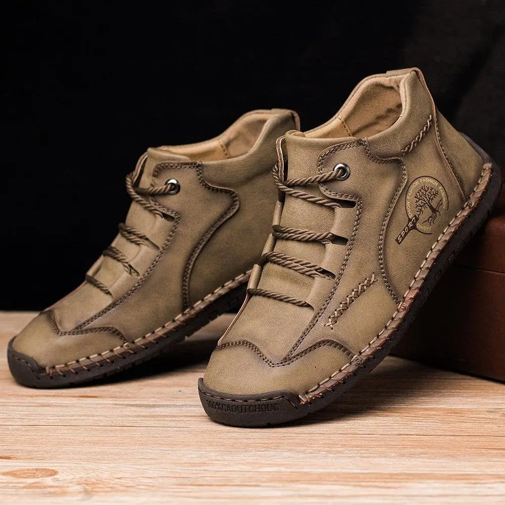 ⏰Limited Time Deal – 50% Off! Men's Vintage Hand - Stitched Comfortable Soft Leather Shoes