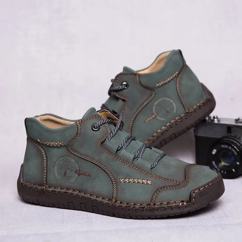 ⏰Limited Time Deal – 50% Off! Men's Vintage Hand - Stitched Comfortable Soft Leather Shoes