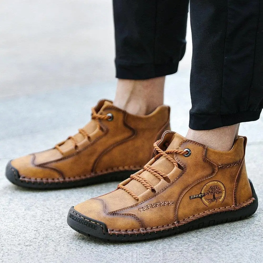 ⏰Limited Time Deal – 50% Off! Men's Vintage Hand - Stitched Comfortable Soft Leather Shoes