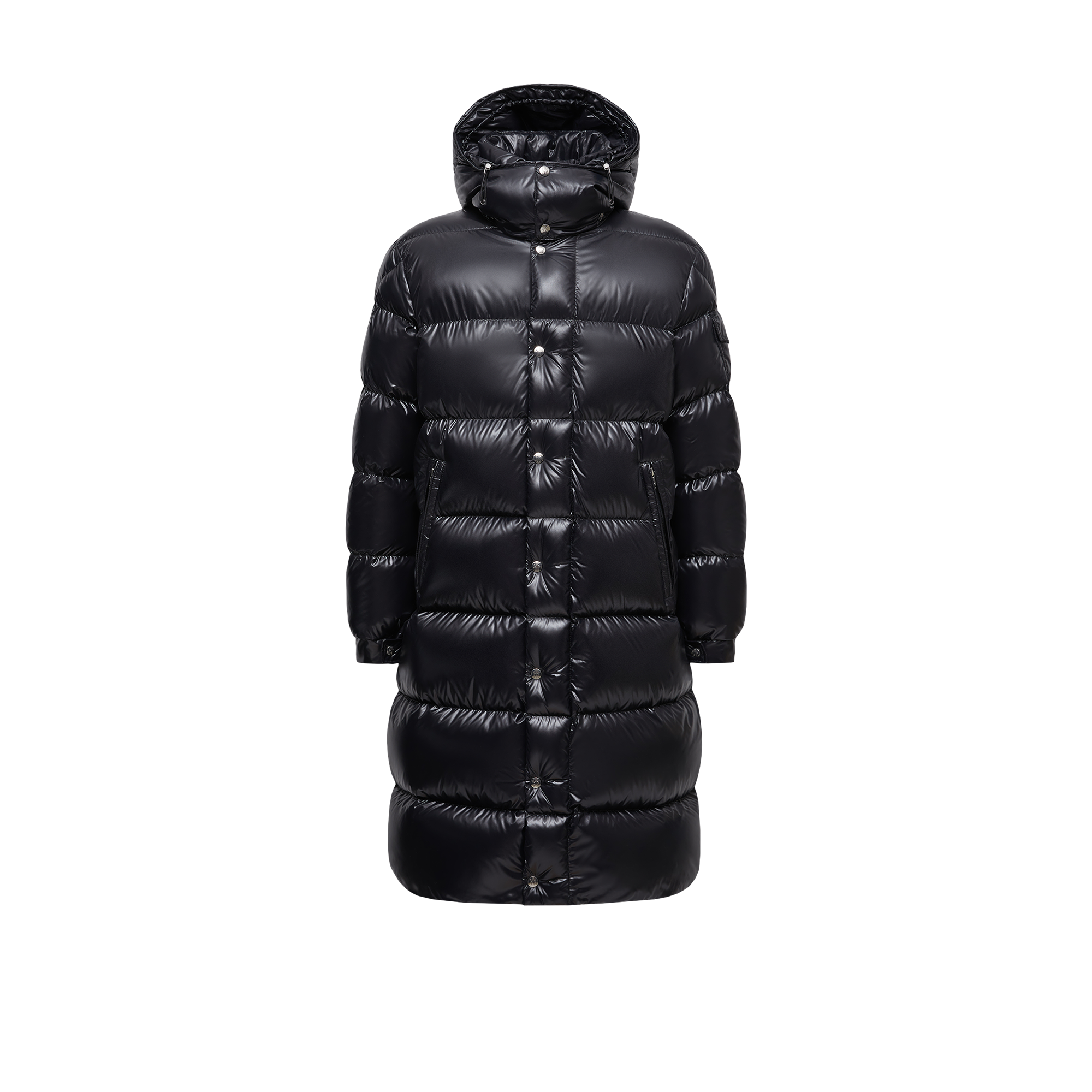 Hanoverian Hooded Square-Quilted Long Down Jacket