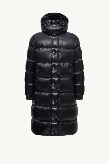 Hanoverian Hooded Square-Quilted Long Down Jacket