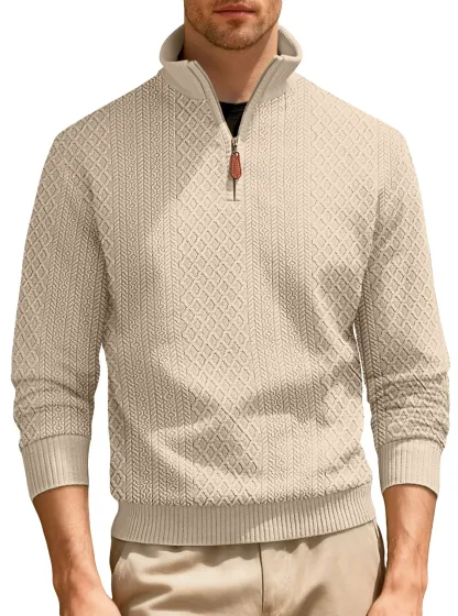 Autumn/Winter Casual Stand Collar Zipper Long Sleeve Shirt