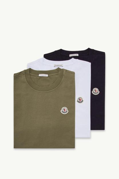 Logo Patch Cotton T-Shirt (Pack of Three)