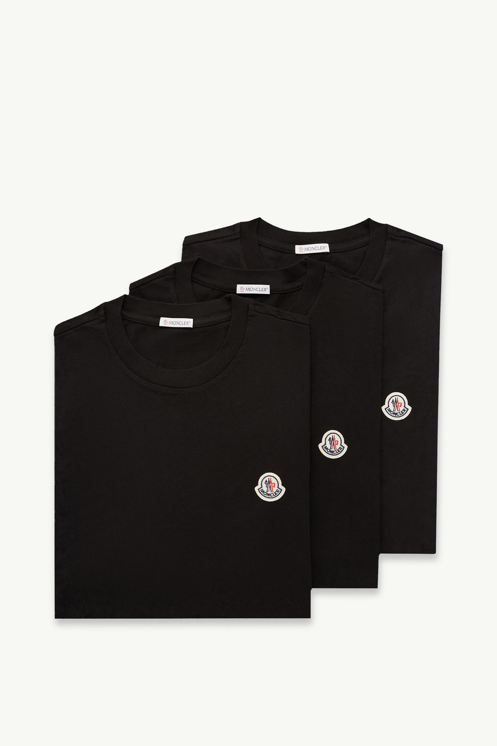 Logo Patch Cotton T-Shirt (Pack of Three)