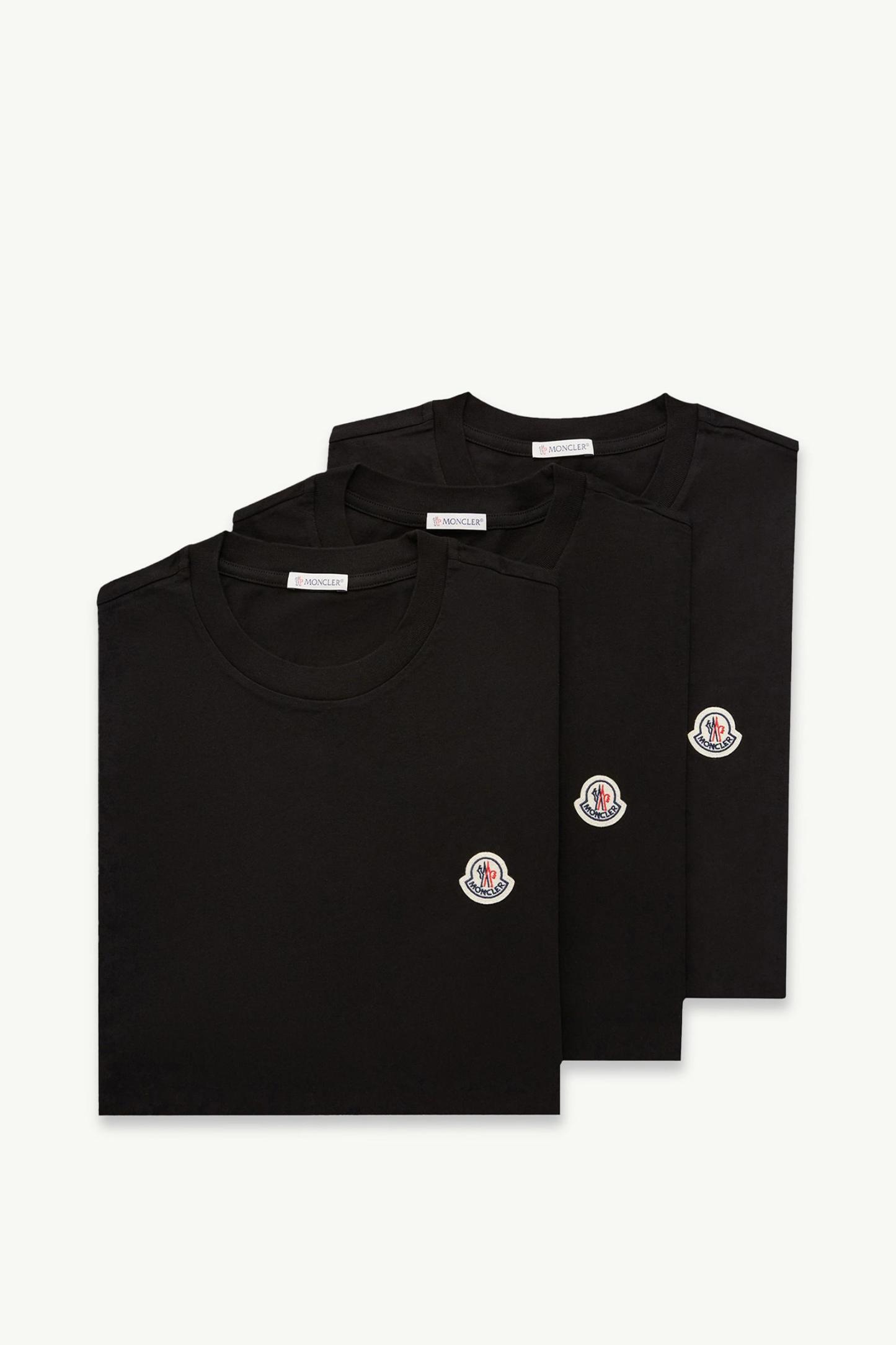 Logo Patch Cotton T-Shirt (Pack of Three)