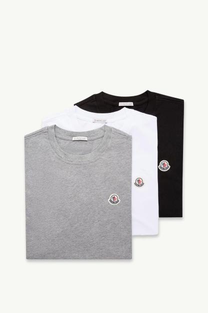 Logo Patch Cotton T-Shirt (Pack of Three)