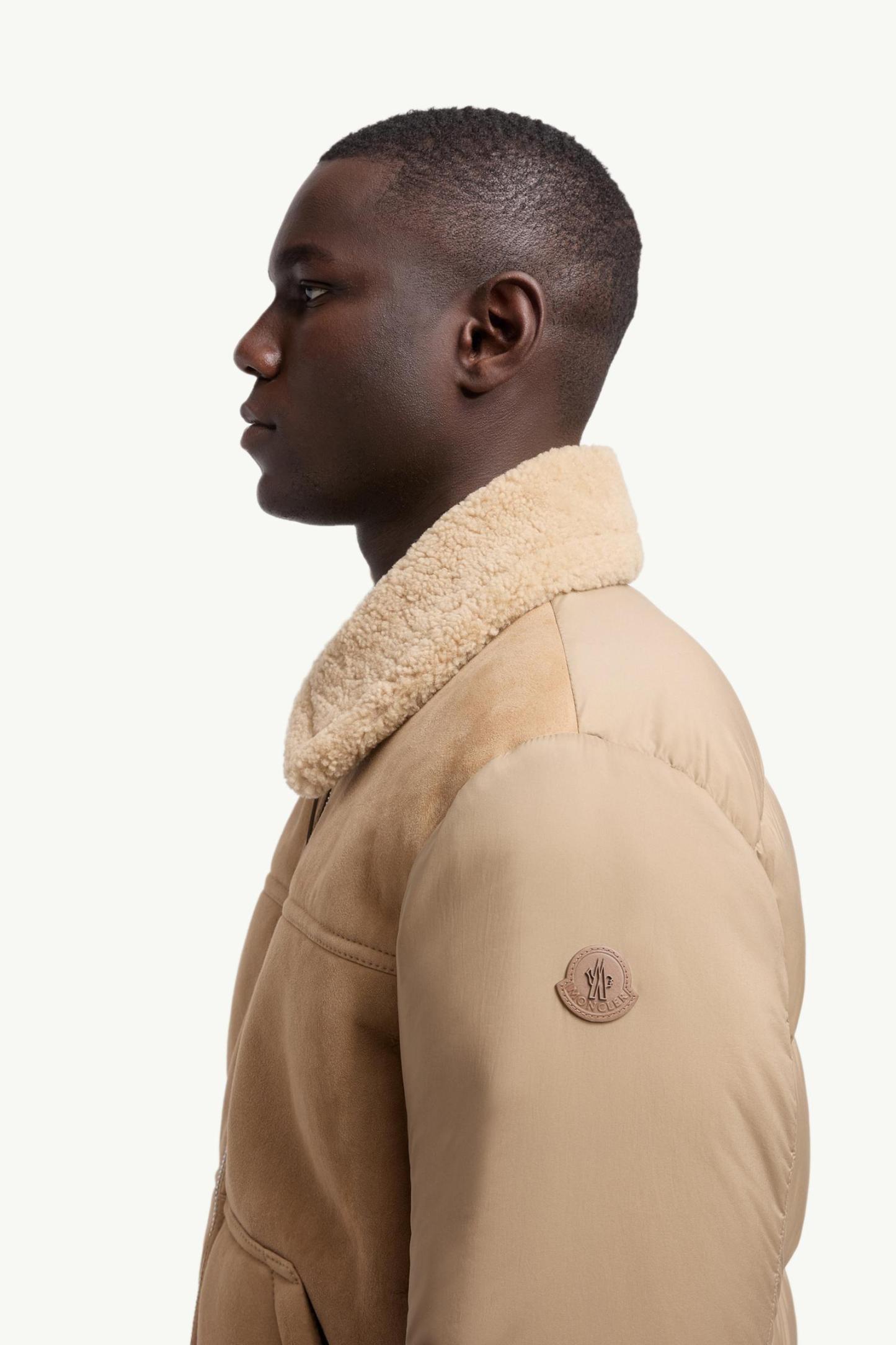 Tonnay Suede & Shearling Short Down Jacket