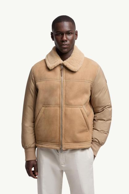 Tonnay Suede & Shearling Short Down Jacket