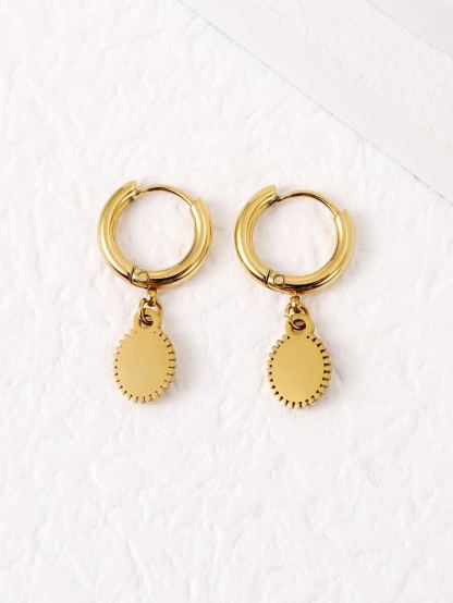 Round Drop Earrings