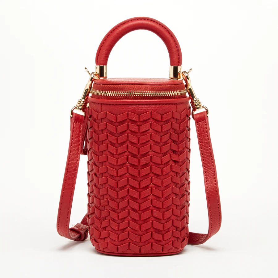 Small Leather Crossbody Bag Red