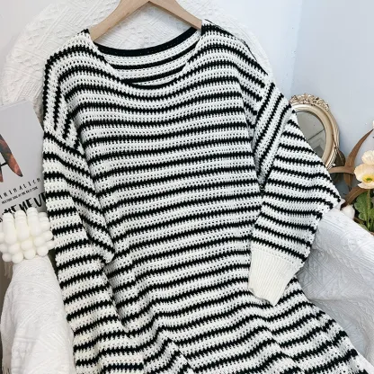 Women's striped knitted sweater