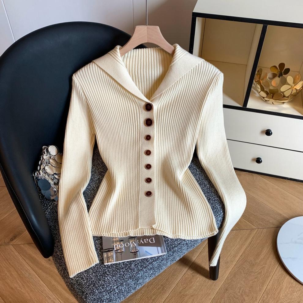 Womens Striped Cardigan Sweaters Casual Open Front Long Sleeve Button Down Knit Outwear