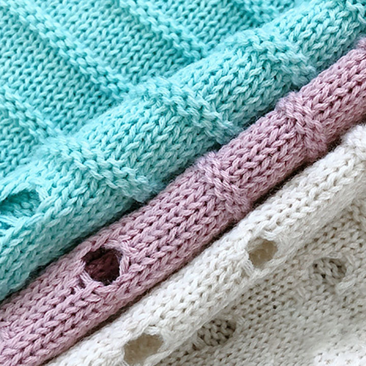 Openwork Round Neck High Low Knit Top Sweater