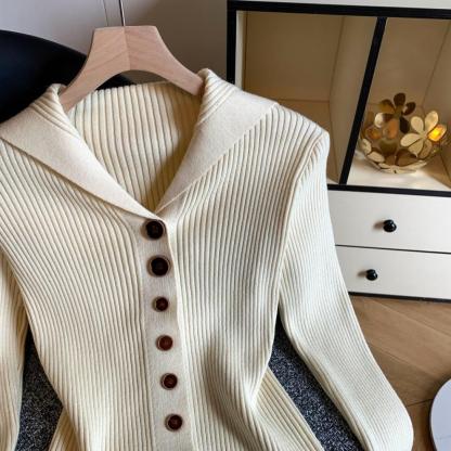 Womens Striped Cardigan Sweaters Casual Open Front Long Sleeve Button Down Knit Outwear