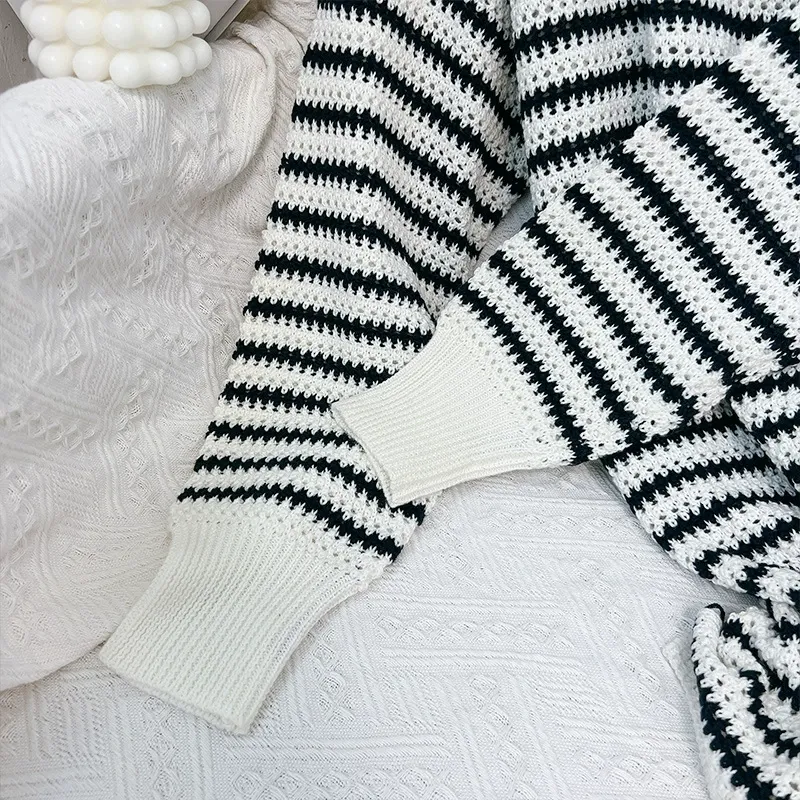 Women's striped knitted sweater