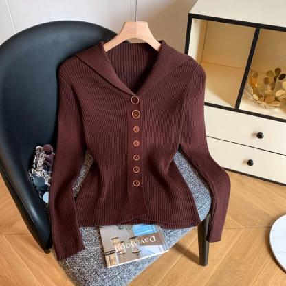 Womens Striped Cardigan Sweaters Casual Open Front Long Sleeve Button Down Knit Outwear