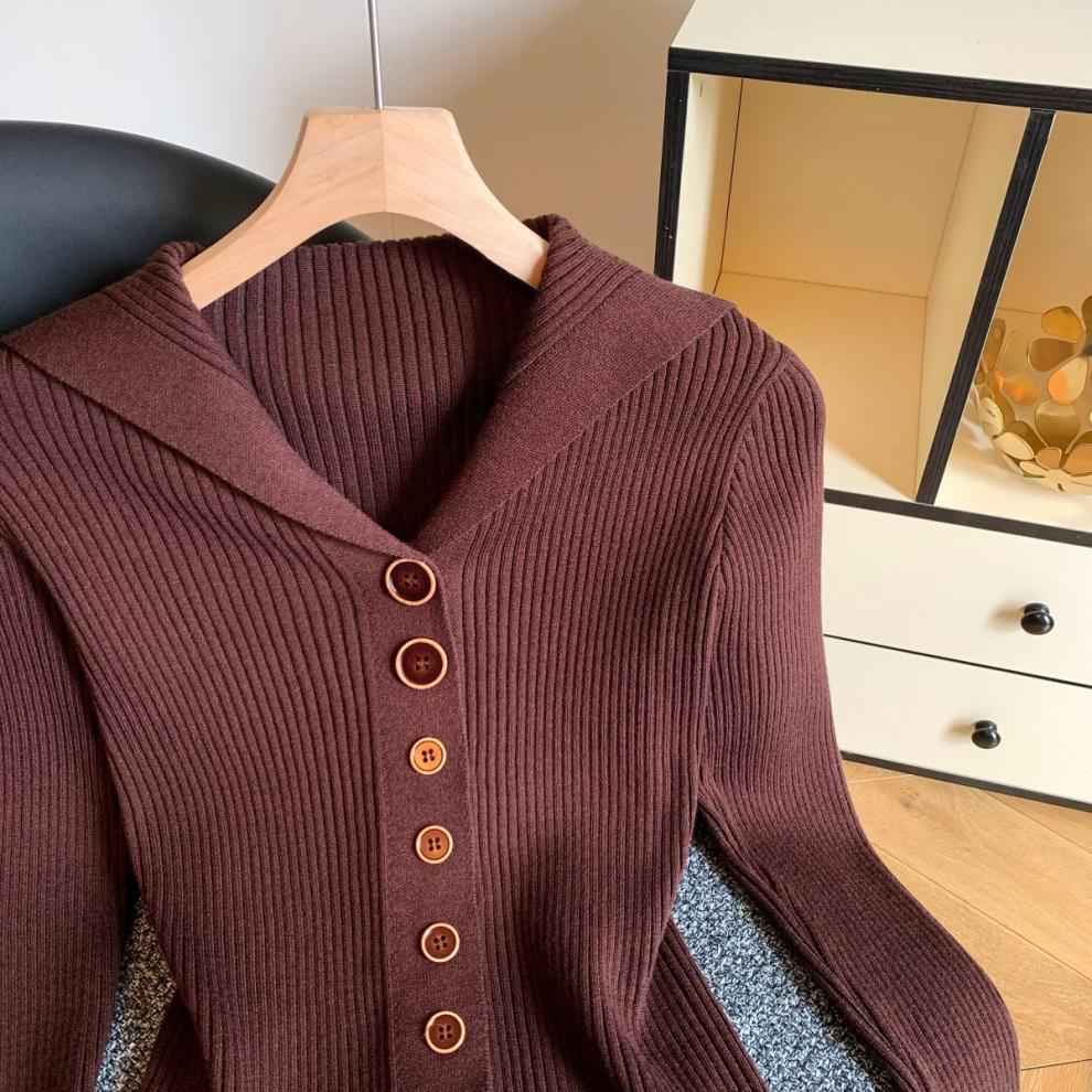 Womens Striped Cardigan Sweaters Casual Open Front Long Sleeve Button Down Knit Outwear