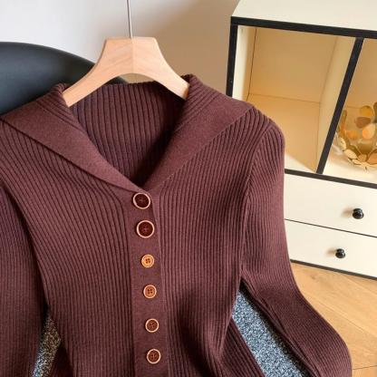 Womens Striped Cardigan Sweaters Casual Open Front Long Sleeve Button Down Knit Outwear