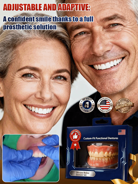Adjustable Denture Kit | Natural Comfortable Fake Teeth