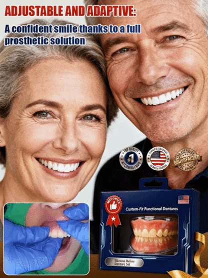 Adjustable Denture Kit | Natural Comfortable Fake Teeth