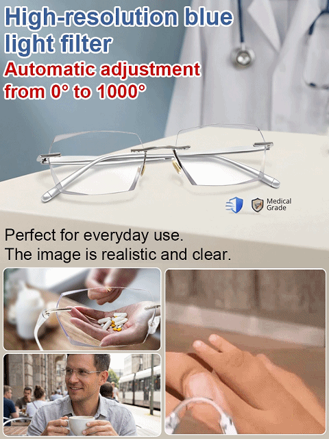【Co-Created by Designers】Gypsophila Smart Zoom and Color-Changing Reading Glasses