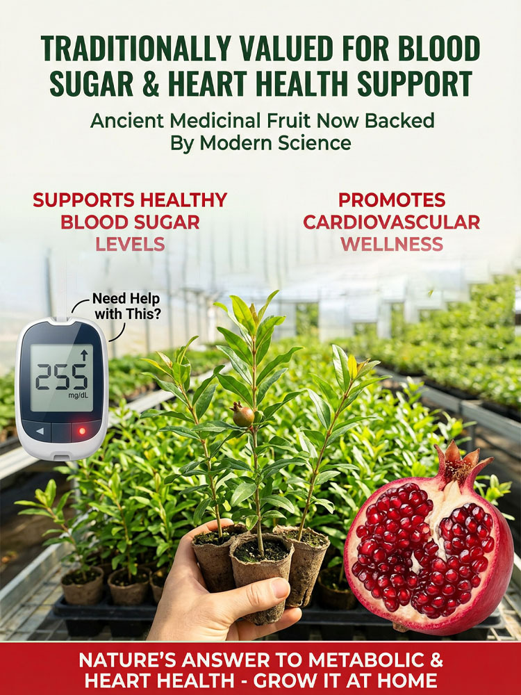 Non-GMO soft-seed pomegranate sapling