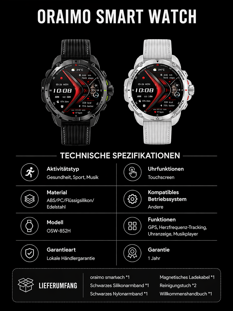 Von Ärzten empfohlen】Die neueste Generation der Smart-Health-Watch！Messungen lebenslang kostenlos!