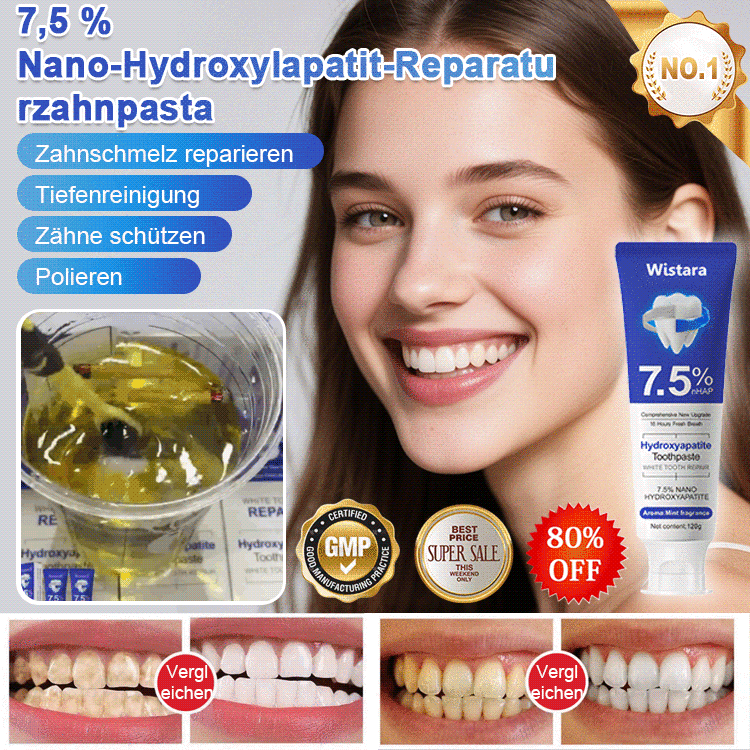 7,5% Nano-Hydroxyapatit Reparaturzahnpasta