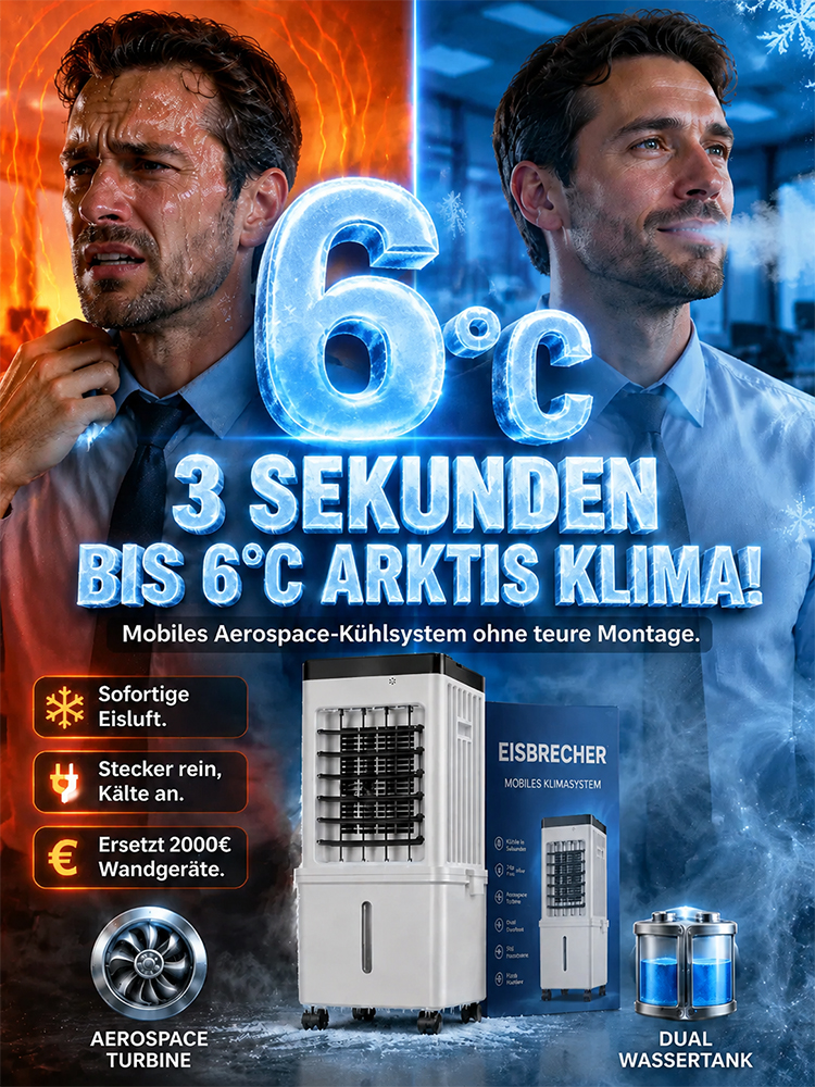 German Mobile Ice AC:No Installation Needed, 15L Dual Tank Cooling