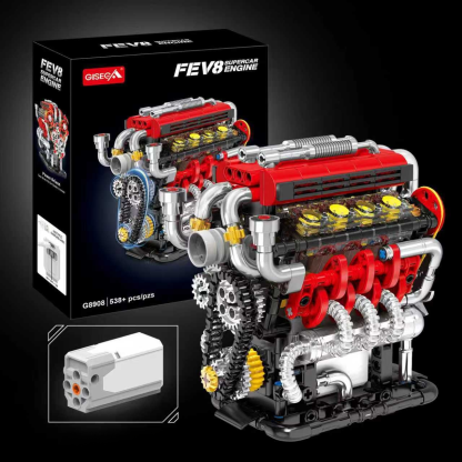  【100% Funktionsgetreu】CNC-gefräst, benzinbetrieben, voll lauffähig: Maschinentechnologie-V8-Motorantriebsgruppe