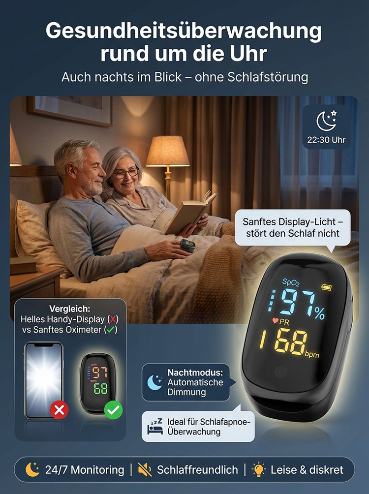 [99 % Genauigkeit] Fingerclip-Pulsoximeter