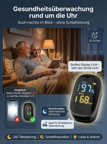 [99 % Genauigkeit] Fingerclip-Pulsoximeter