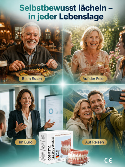 😁 【Vom Zahnarzt empfohlen】 Premium-Zahnprothese – Rundum-Sorglos-Paket, kein Zahnarzttermin nötig!