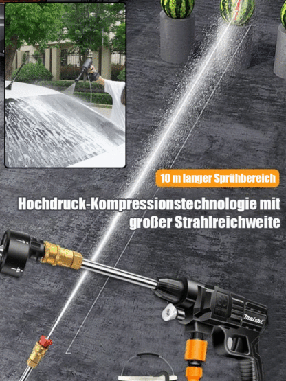 【Hochdruck-Selbstansaugende 3-in-1】Tragbare Autowaschanlage