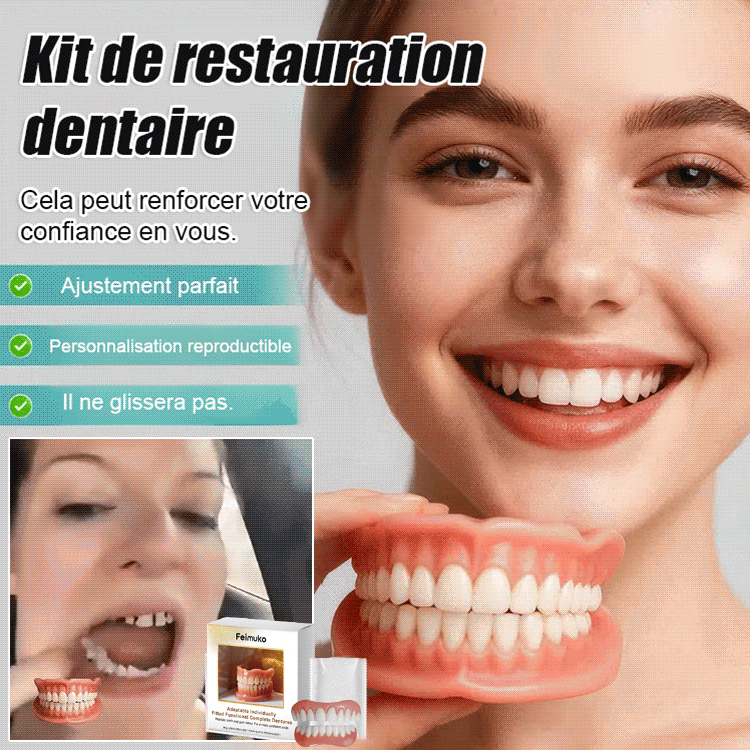 【Tout compris sur mesure】Kit de soin et de retouche pour prothèses dentaires