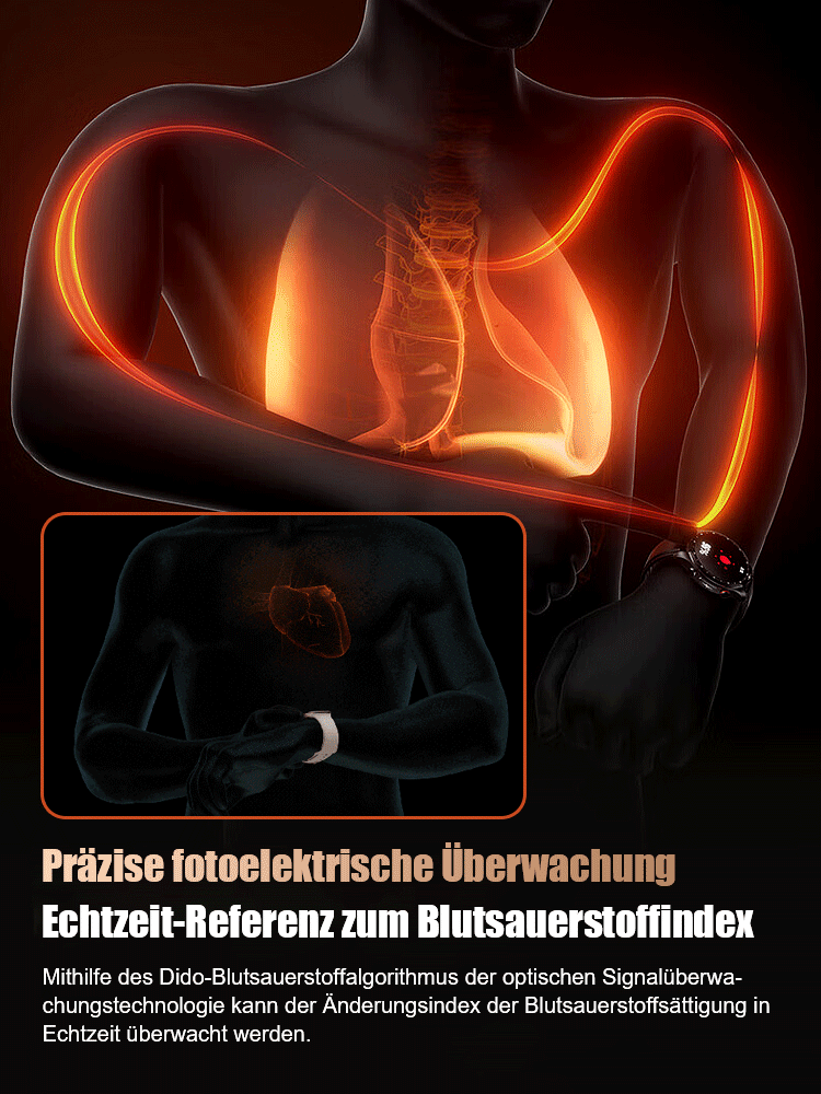 🩺 【Von Ärzten empfohlen!】Die neueste Smart-Health-Uhr! 🔥 Zweites Stück für nur 23 €!🎁