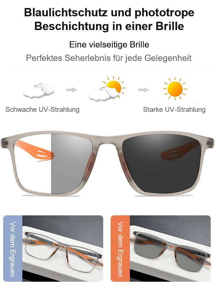 [Ohne Sehtest] Jena Optik-Technologie - „Sternenhimmel“ Smarte Gleitsichtbrille | Automatischer Fokus für Nah und Fern | Blaulichtfilter |Lichtempfindlicher Farbwechsel |  💎👓