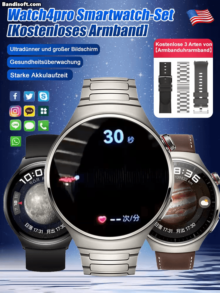 🩺 【Von Ärzten empfohlen!】Die neueste Smart-Health-Uhr! 🔥 Zweites Stück für nur 23 €!🎁