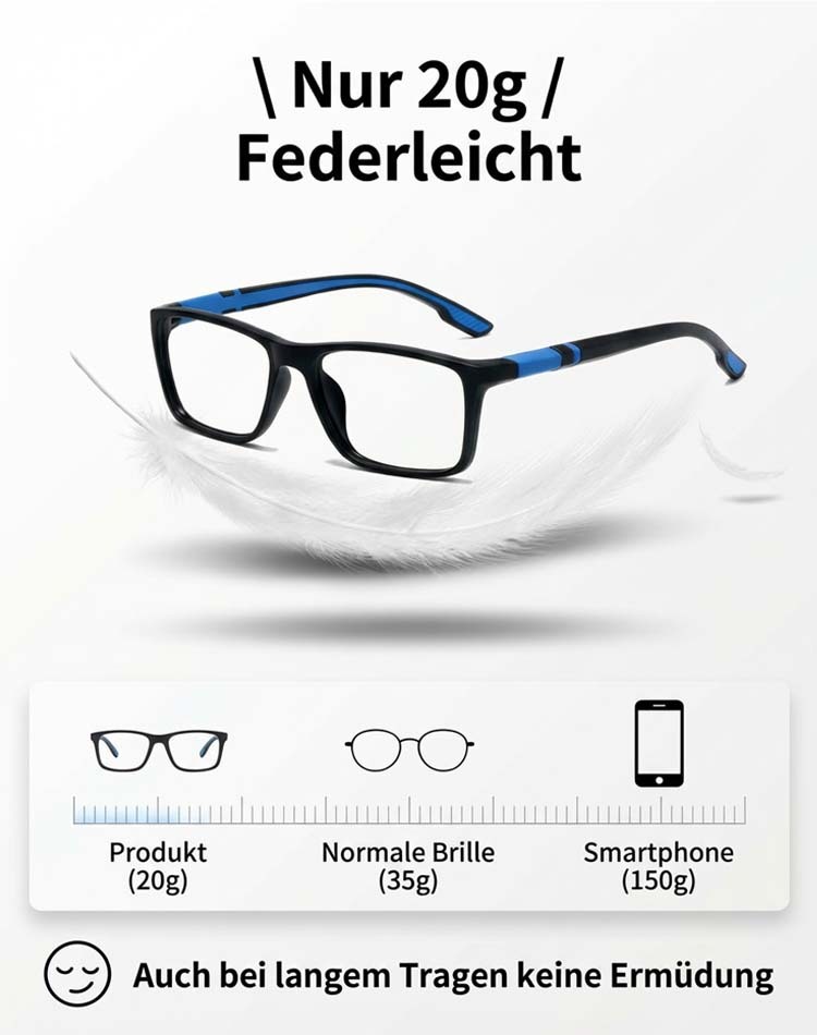 👓 Von Augenärzten empfohlen | Präzisionsbrille aus Sabae Automatisch fokussierende Lesebrille mit Blaulichtschutz • Kein Augentest nötig 