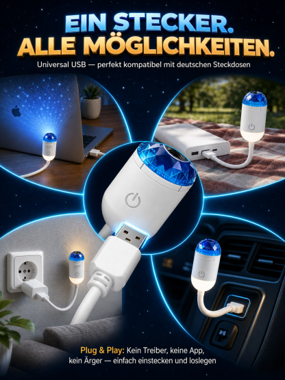 Ozean- & Galaxie-Projektor: Ihr privates Aquarium & Planetarium für Zimmer  – in nur 1 Sekunde!